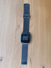 Pebble Time Steel Smartwatch - Dark Grey - with Fossil Metal Strap/Wristband