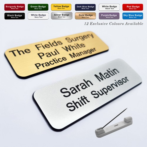 Pin custom engraved name - pin, id