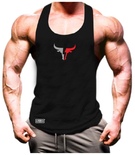 Bull head vest gym clothing - head,