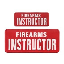 Large / Small Firearms Instructor Patch Hook Loop Embroidered Tactical Military