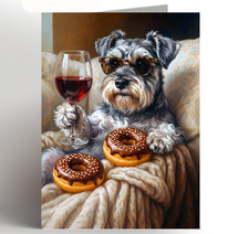 Funny Mini Schnauzer Dog Card