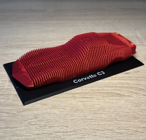 Corvette layered sculpture - corvette,