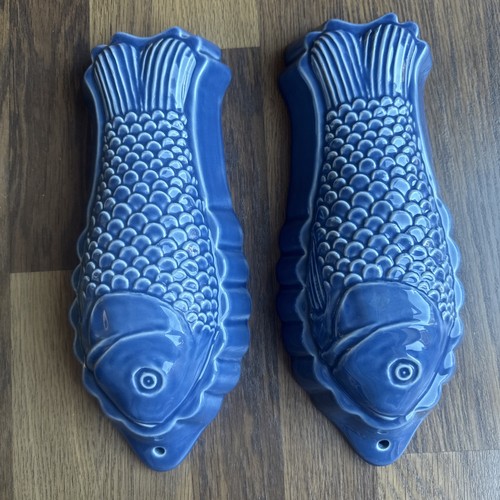 Blue ceramic fish wall - wall, plaque