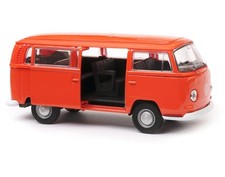 1972 Volkswagen T2 Bus Germany Classic Bus Model Orange Diecast 1:34-1:39 Welly