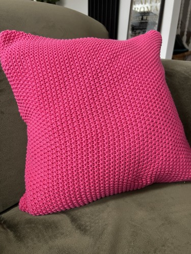 Pink cotton knitted moss - cotton,