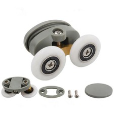 4pcs/set Shower Door Wheels Heavy Duty Twin Top Rollers Wheel Runners 23mm
