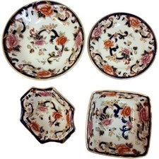 Mason's Mandalay Hand Painted Floral Plates and Dishes Set Made in England