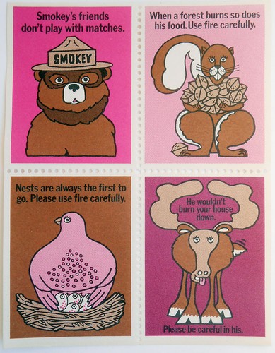 Smokey bear poster stamp - smokey,