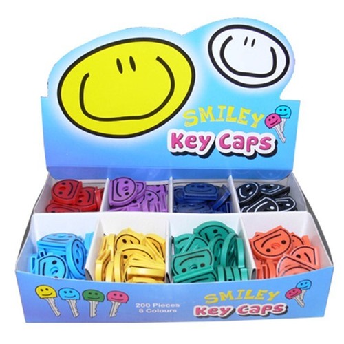 200 pack smiley face key - smiley, caps