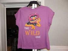 DISNEY LADIES T SHIRT MUPPETS ANIMAL 18 THE WILD ONE VERY GOOD CONDITION