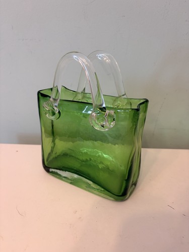 Vintage murano style green art - green,