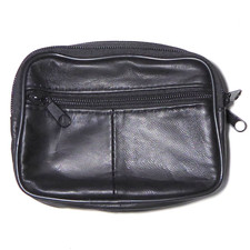 Black real leather BELT PURSE