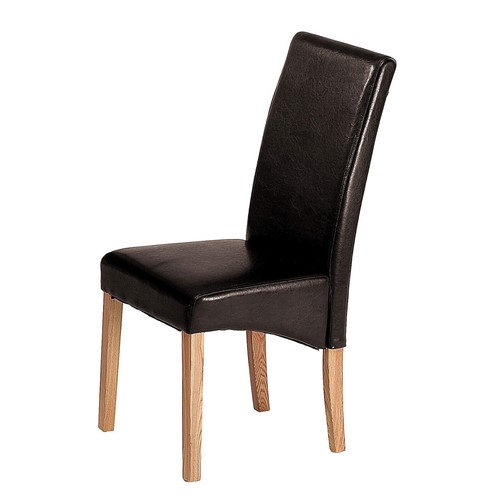 Brown leather chairs dining - leather,