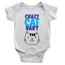 Crazy Cat Baby Babygrow Cute