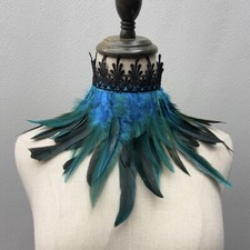 UK 1X Natural Feather Choker