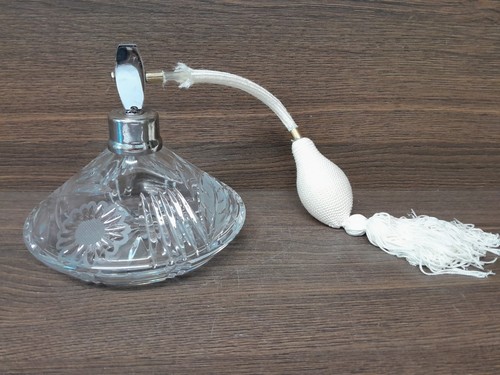Crystal glass perfume bottle - glass,