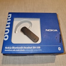 Nokia BH-108 Wireless Bluetooth Headset Universal Opened New