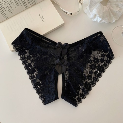 Lace open crotch panties women - lace,