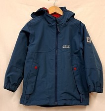 Kids JACK WOLFSKIN Texapore Blue Hooded Weatherproof Jacket Age 3/4 Y CG N09