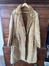 Sheepskin Trench Coat Brown