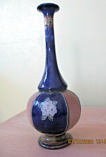 Antique Royal Doulton Stoneware Blue/brown Vase C1910 Florrie Jones