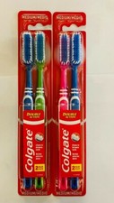 x 4 Colgate Double Action Toothbrush Medium 2 x Twin Pack Free P&P