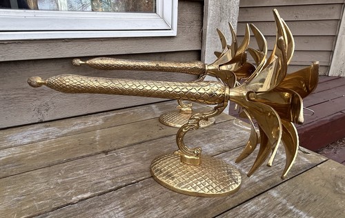 Vtg brass pineapple palm - vtg, 2