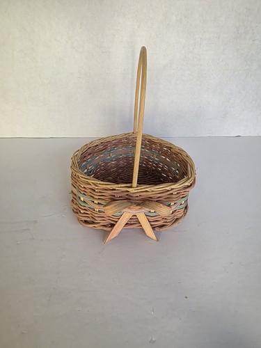 Vintage woven wicker heart - vintage,