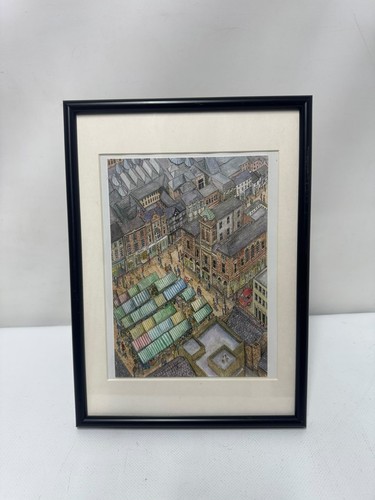 Framed town market - market, street