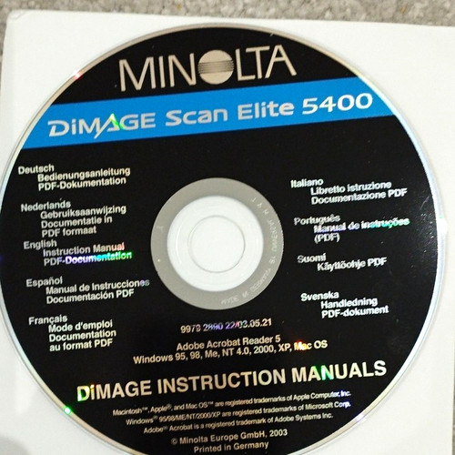 Minolta dimage scan elite - dimage,