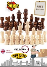 32PCS Wooden Chess Pieces Set