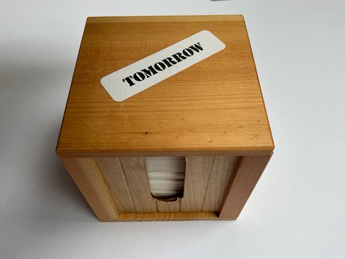 Wooden paper memo cube desk - memo,