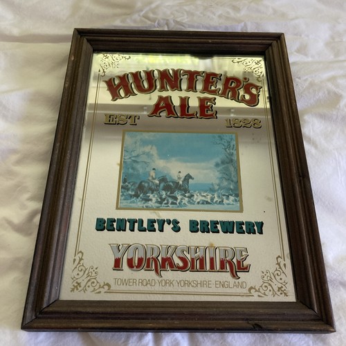 Hunters ale advertising mirror - hunters,