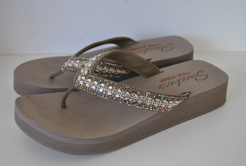 Beige sparkling gems - , straps