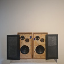 Goodman DIN 20 Kit Speakers [VIEW VIDEO] Large 17 Inch Heavy Vintage Wooden Pair