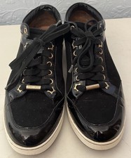 Jimmy Choo Black Patent Suede