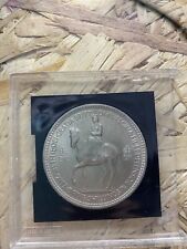 RARE 1953 UK Queen Elizabeth II Coronation Crown Commemorative 5 Shilling Coin M