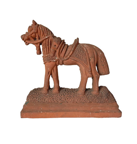 Vintage terracotta war horse - vintage,