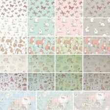 100% Cotton Fabric Lifestyle Rabbits Fox Butterflies World Map Upholstery 140cm