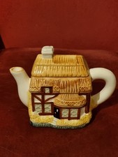 vintage thatched cottage teapot