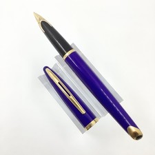 Waterman carene blue fountain pen, medium 18k gold nib, boxed