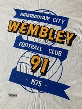 1991 BIRMINGHAM CITY Leyland Daf Cup Final 'WEMBLEY' T SHIRT UNWORN FREE POSTAGE