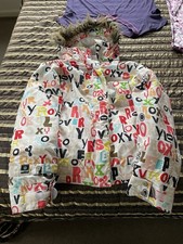 Roxy Girl Age 14 Years Girls Multi-Colour Shower Proof Coat