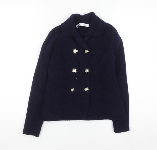 Zara women blue wool pea - blue,