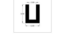 Black rubber square bottom - rubber,