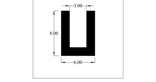 Black rubber square - black, u