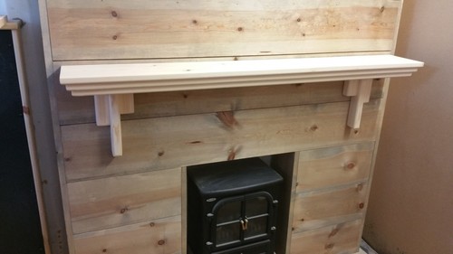 Art deco shelf fireplace - art,