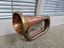 Vintage Antique Bugle - Copper Brass Musical Instrument - Good Condition