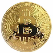 Souvenir Bitcoin Physical Gold Coloured Collectible BTC Commemorative Gift