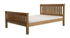 WOODEN PINE BED SLATTED HEADBOARD MANILA SINGLE DOUBLE KINGSIZE MATTRESS